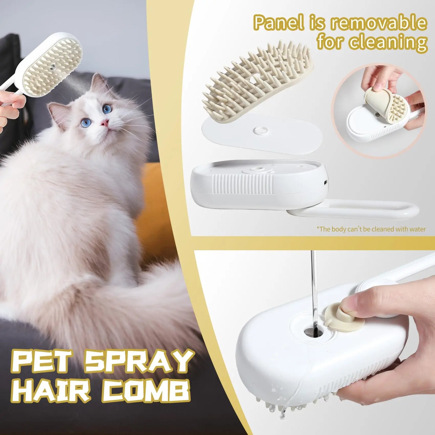 Cepillo pulverizador para mascotas