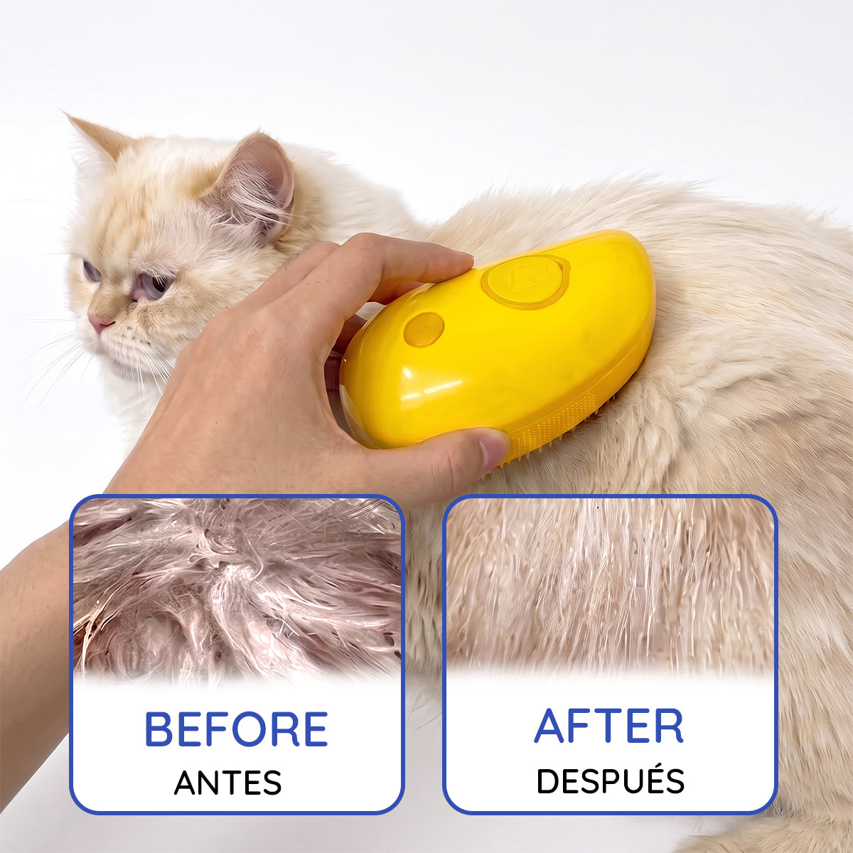 Cepillo de Vapor para Gatos