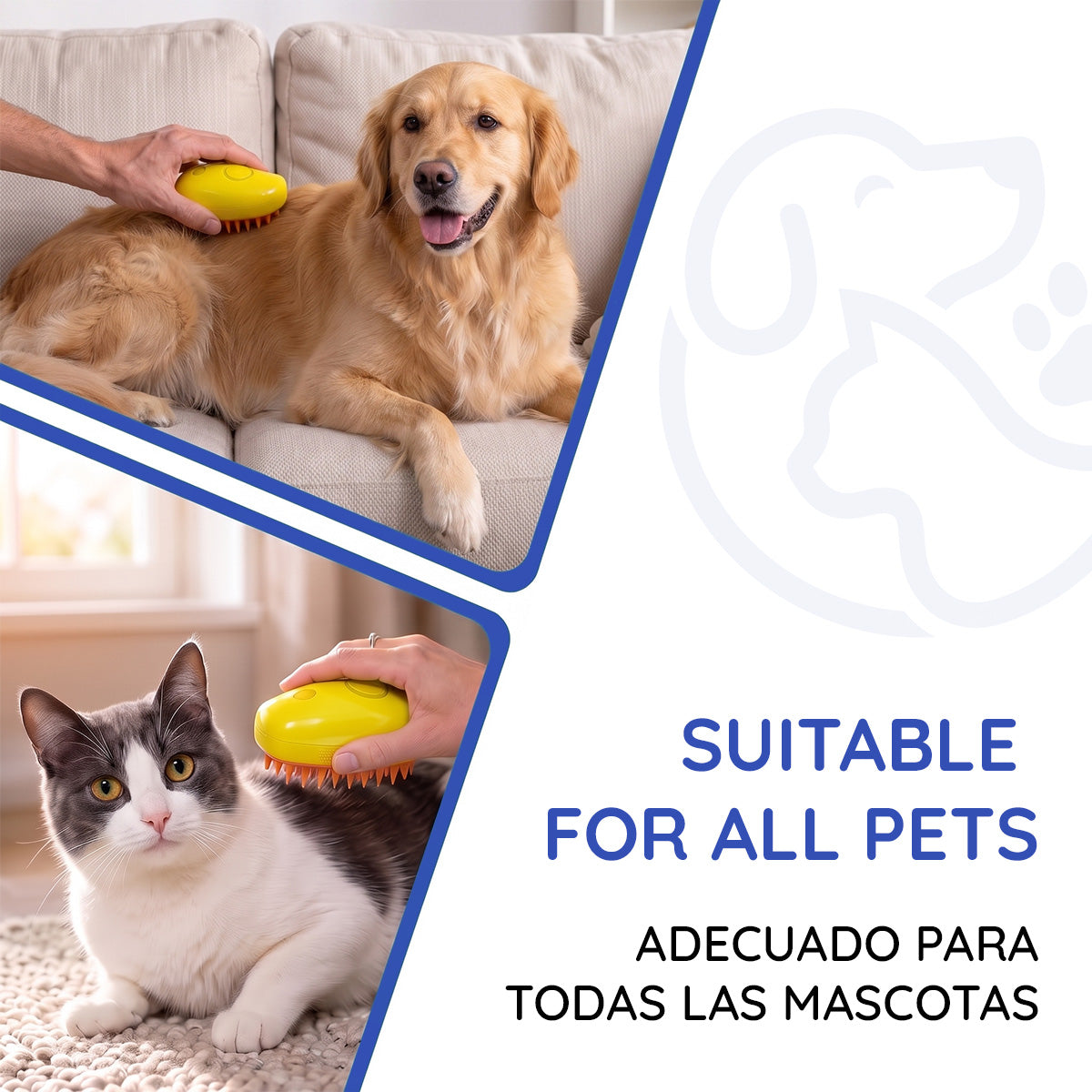 Cepillo de Vapor para Gatos